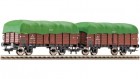 521605 Fleischmann Set of 2 tarpaulin covered Gondola cars